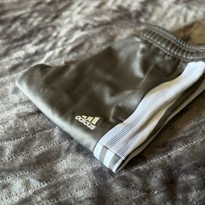 Grey and White Adidas Aeroready Joggers